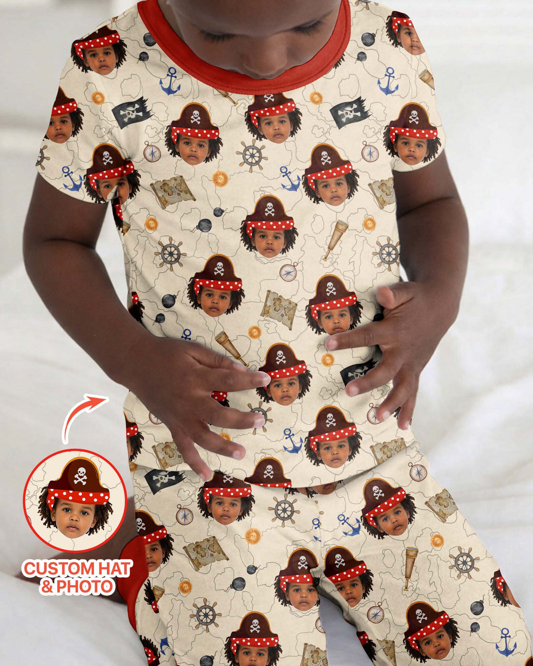 Zweiteiliges, kurzärmliges Pyjama-Set mit Marienkäfern