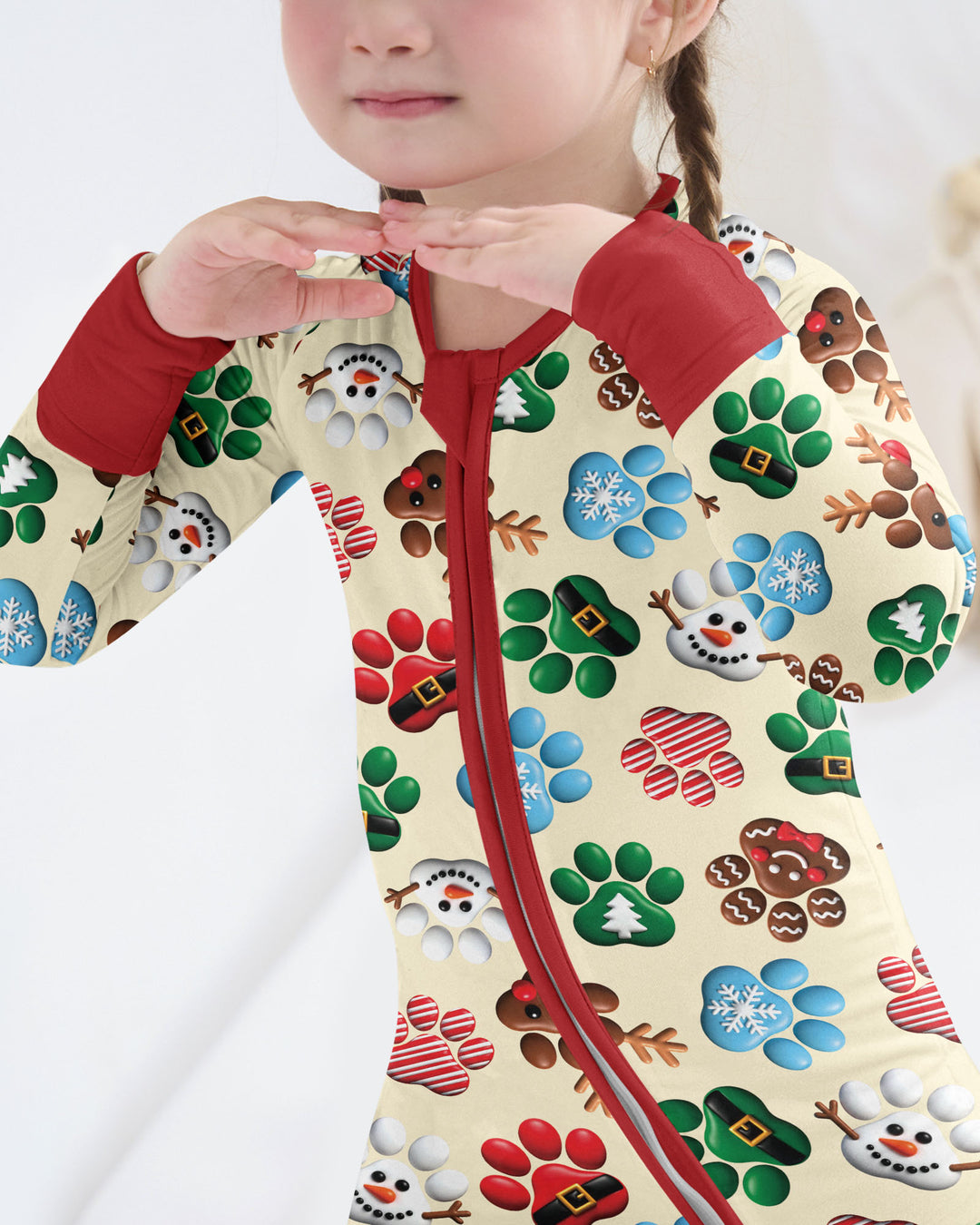 Santa Puppies Paw Bamboo Convertible Zippy