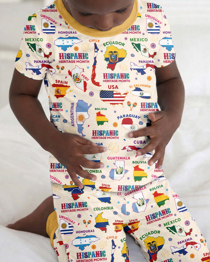 Zweiteiliges, kurzärmliges Pyjama-Set mit Marienkäfern
