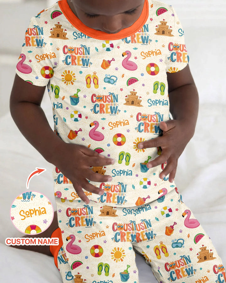 Zweiteiliges, kurzärmliges Pyjama-Set mit Marienkäfern