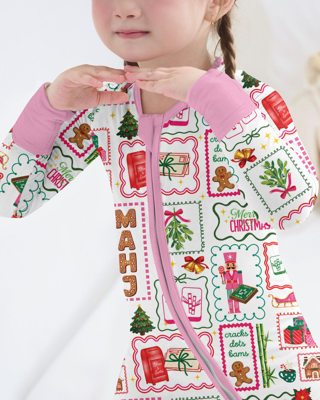 Preppy Christmas Mahjong Bamboo Convertible Zippy