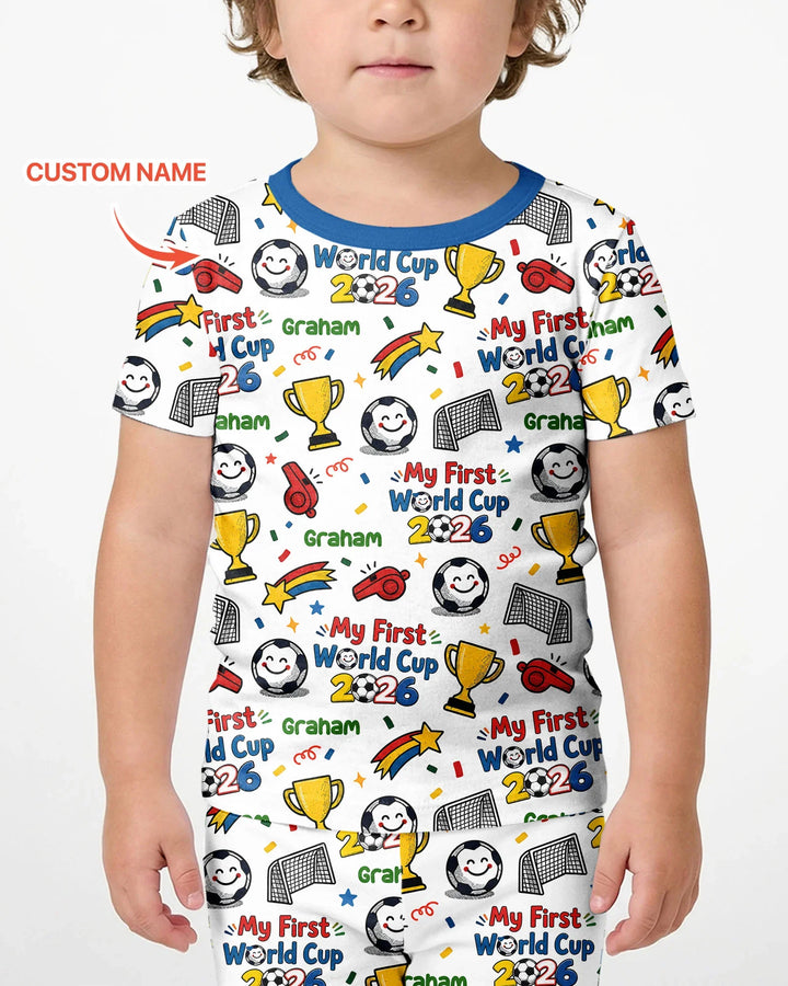 Zweiteiliges Pyjama-Set mit kurzen Ärmeln und Shorts im Sommer-Design