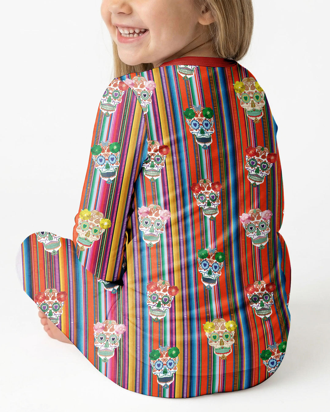 Day of the Dead Vintage Bamboo Two Piece Long Sleeve Pajama Set