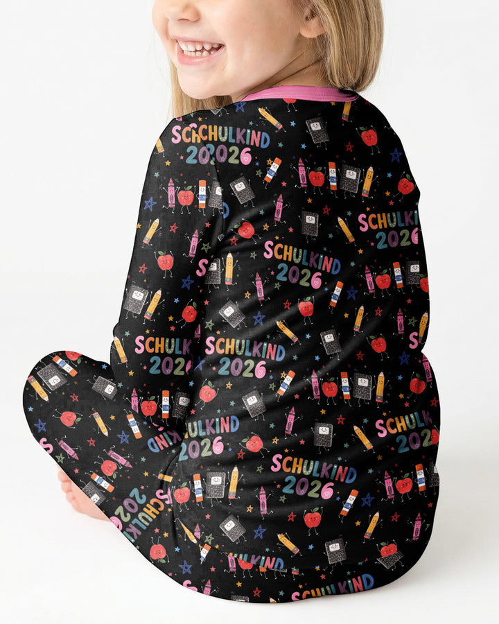 First Day Fun 2026 Bamboo Two Piece Long Sleeve Pajama Set