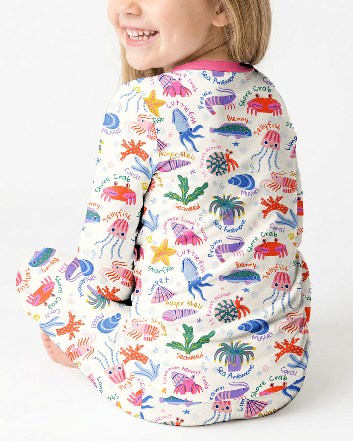 Tide Pool Pals Bamboo Two Piece Long Sleeve Pajama Set