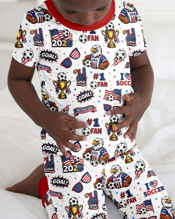 Zweiteiliges, kurzärmliges Pyjama-Set mit Marienkäfern