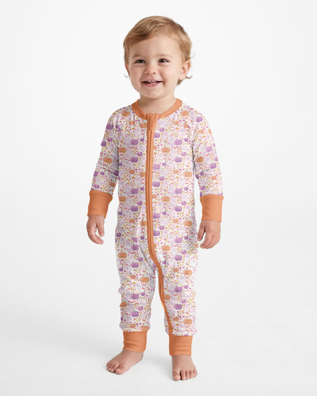 Pastel Pumpkins and Ghosts Bamboo Convertible Zippy