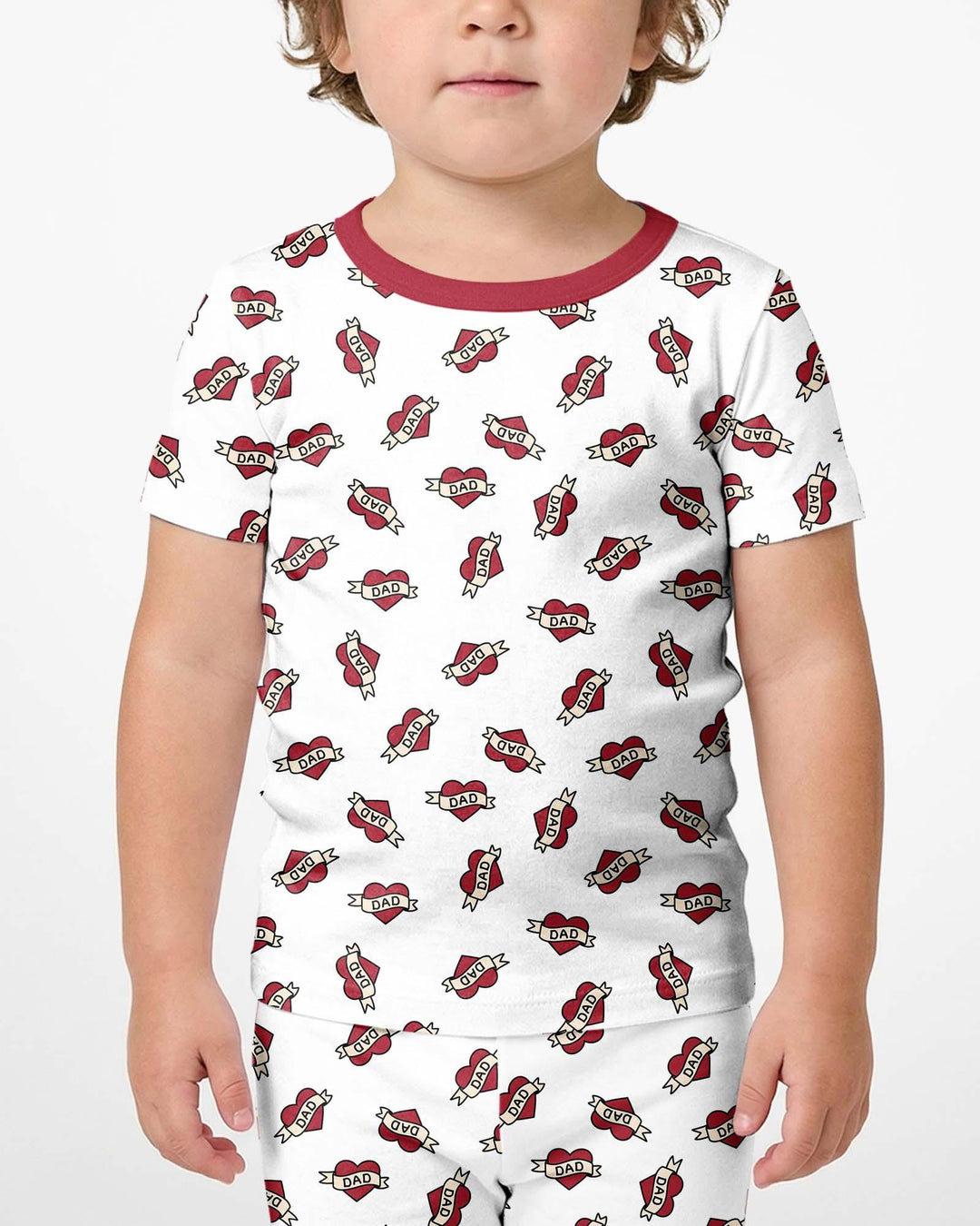 Template Zweiteiliges Pyjama-Set mit kurzen Ärmeln und Shorts