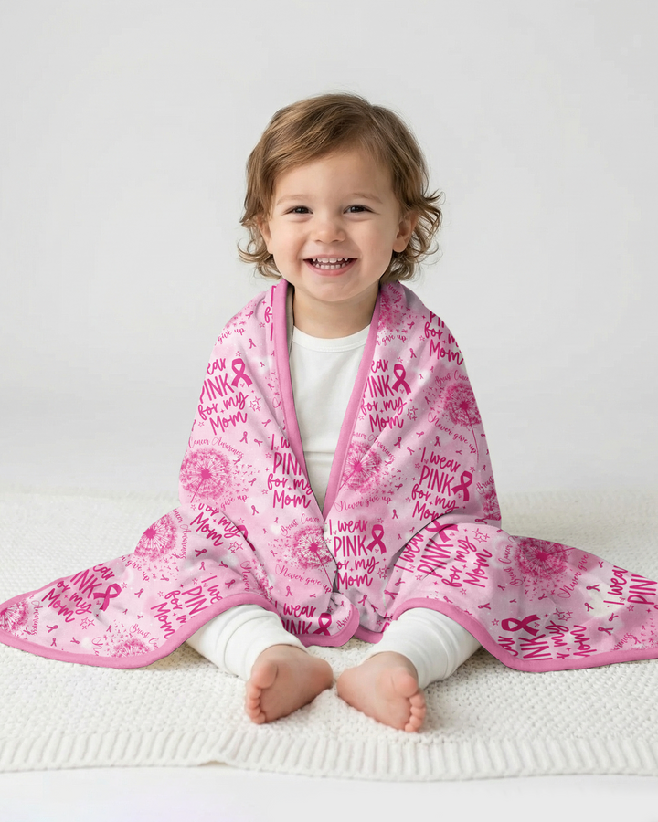 I Wear Pink For My Mom Bamboo Blanket