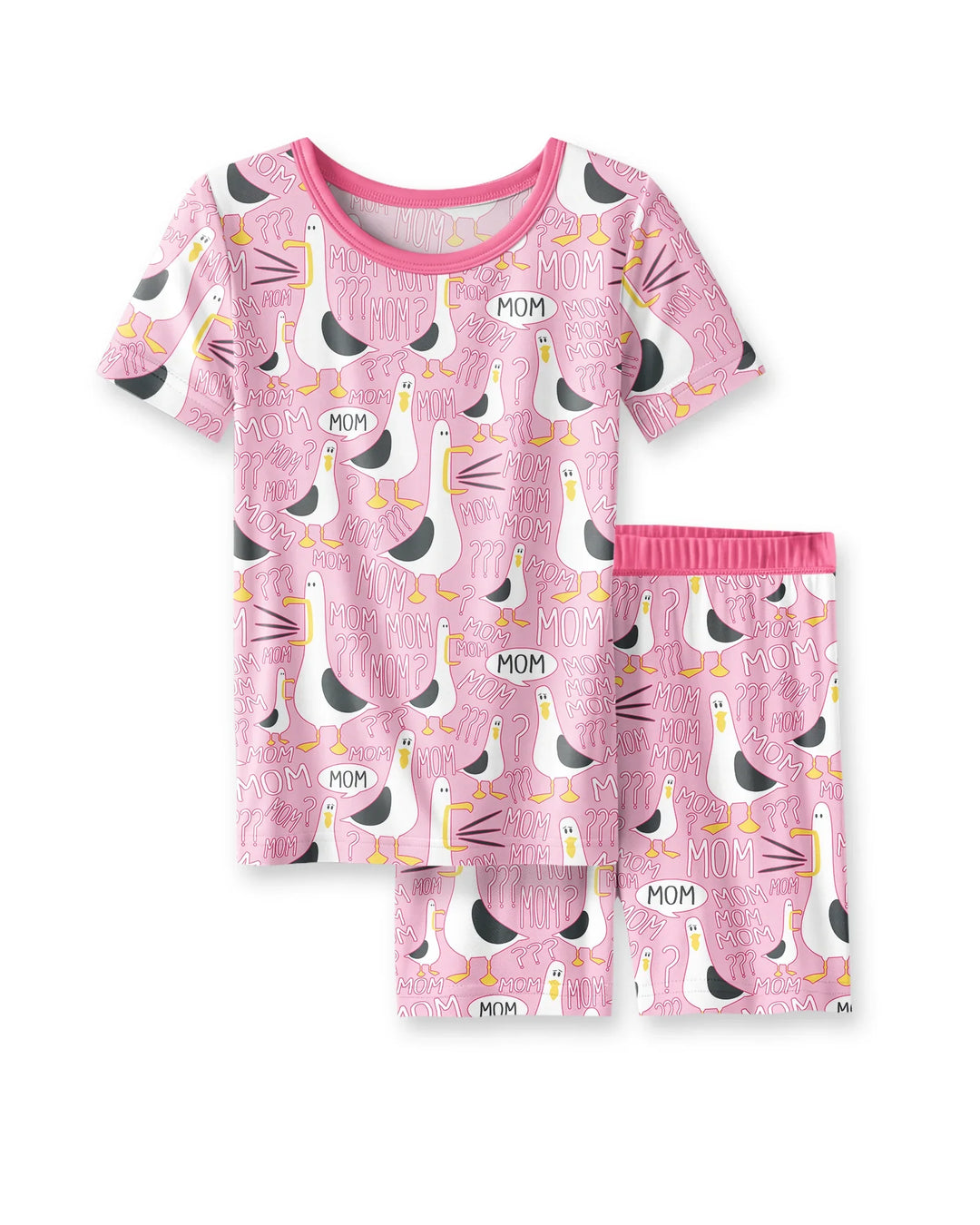 Template Zweiteiliges Pyjama-Set mit kurzen Ärmeln und Shorts