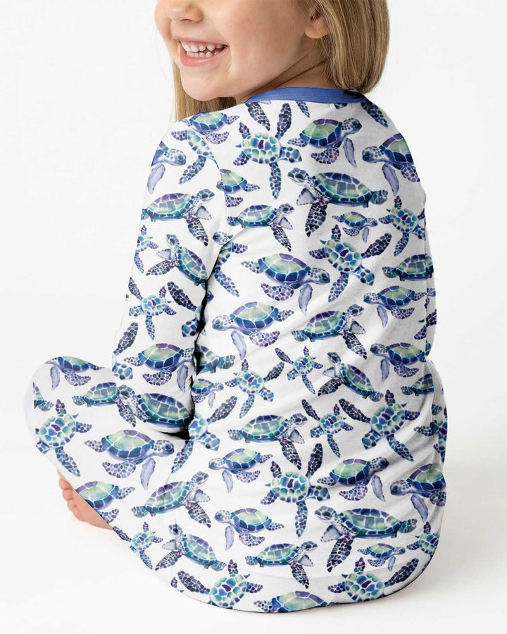 Sea Turtle Dream Bamboo Two Piece Long Sleeve Pajama Set
