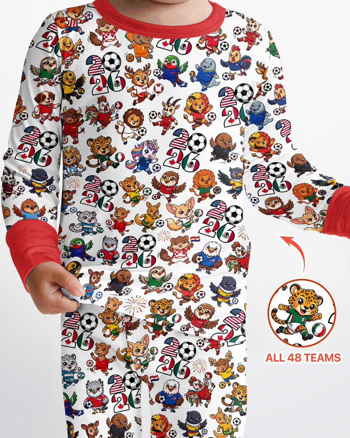 Zweiteiliges Langarm-Pyjama-Set mit Sommerfrüchten