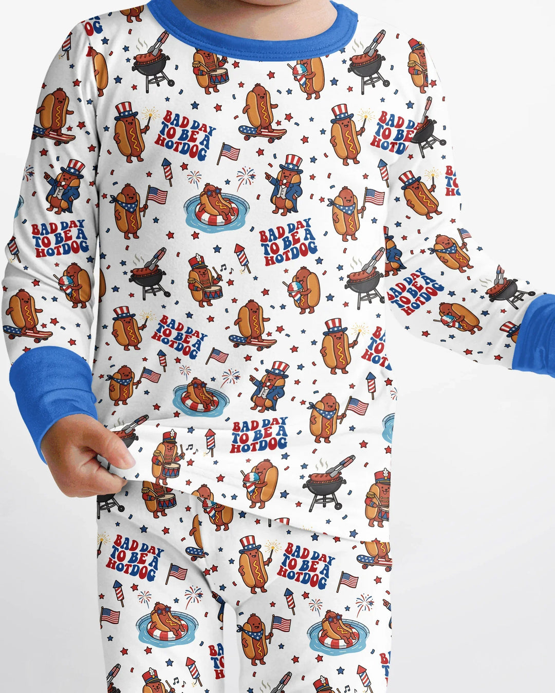 Zweiteiliges Langarm-Pyjama-Set mit Sommerfrüchten
