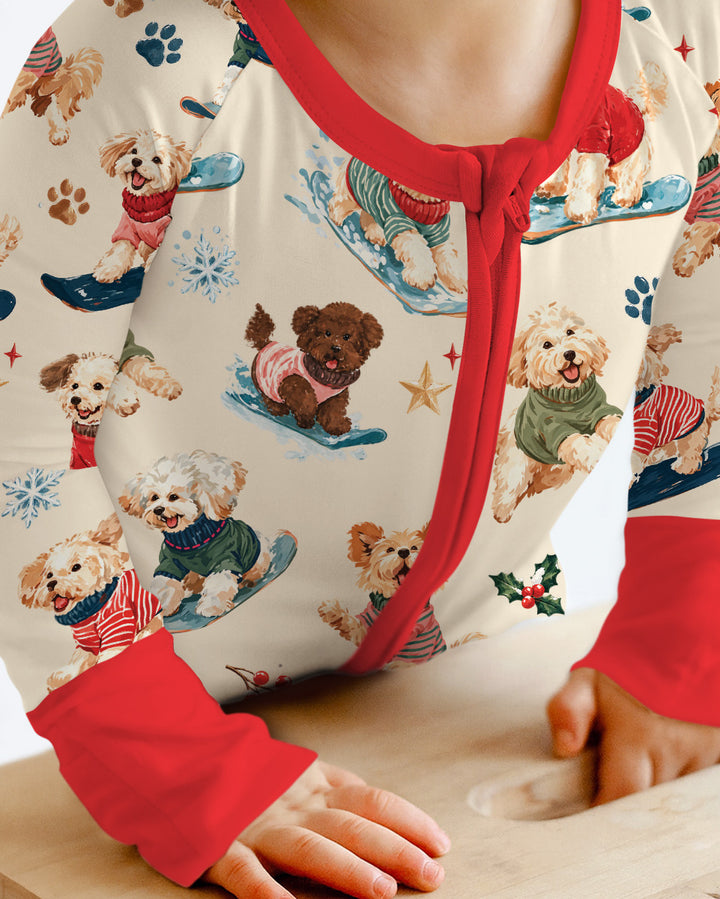 Snowboarding Dogs Bamboo Convertible Zippy