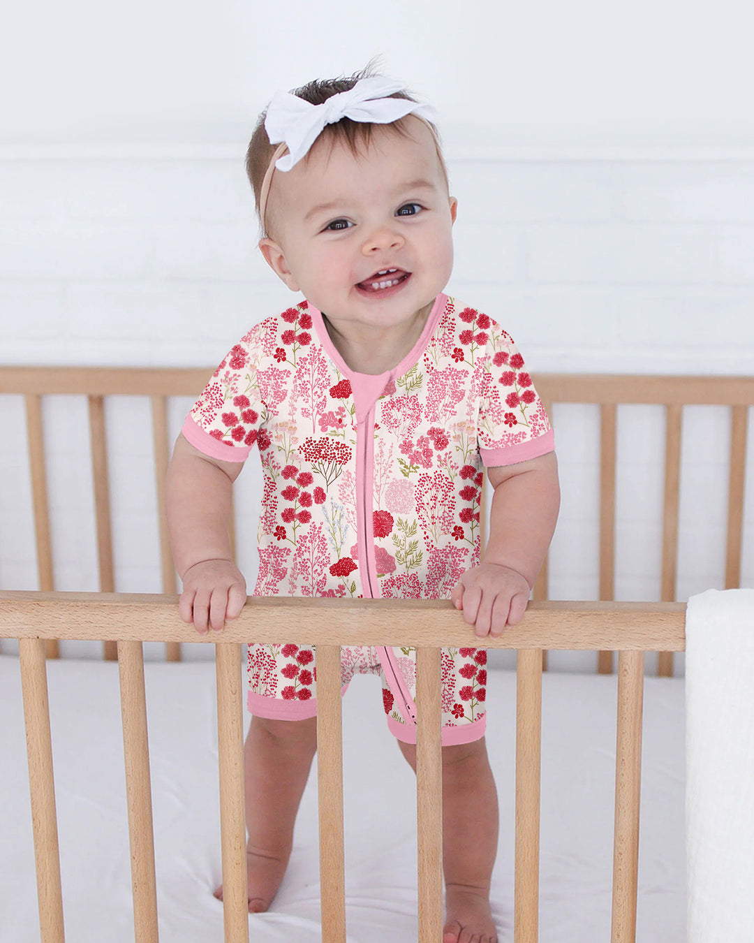 Blushing Wildflowers Bamboo Shorty Zippy