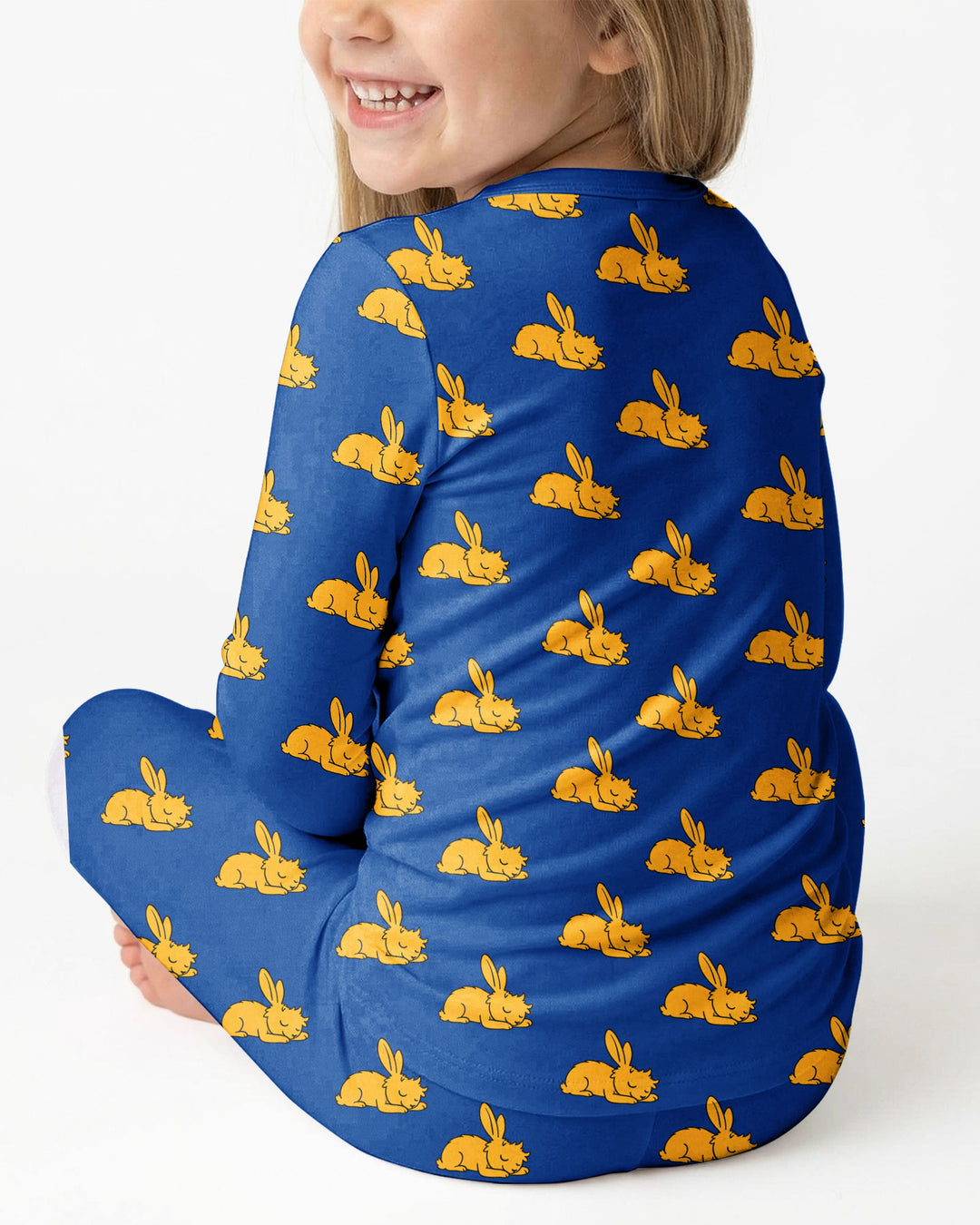 Sleepy Golden Bunnies Bamboo Two Piece Long Sleeve Pajama Set