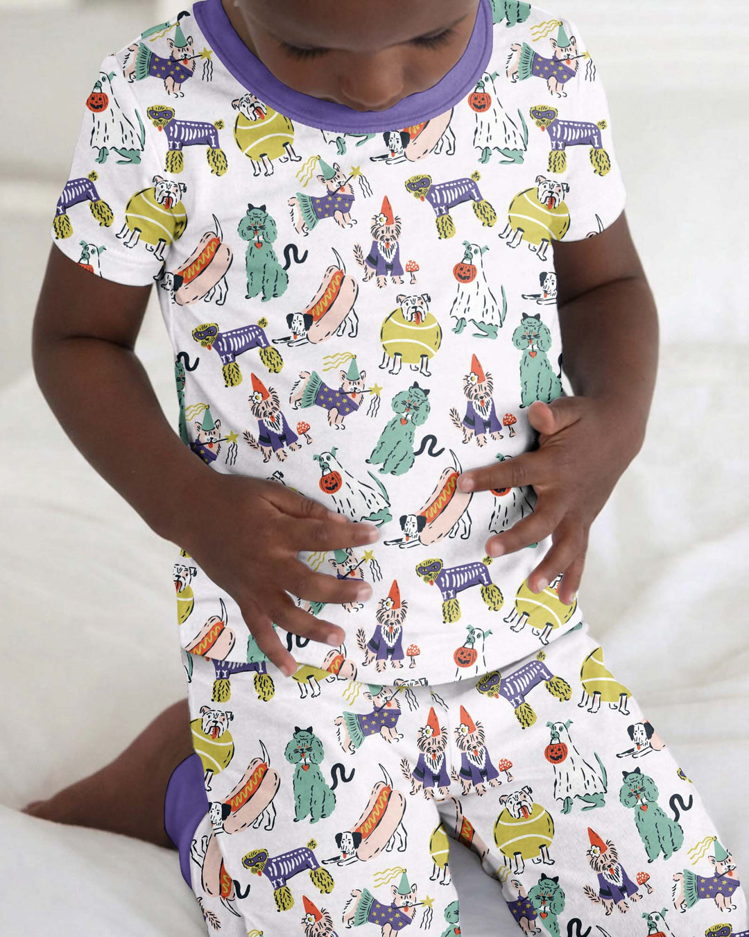 Bark-O-Ween Bamboo Two Piece Short Sleeve Pajama Set