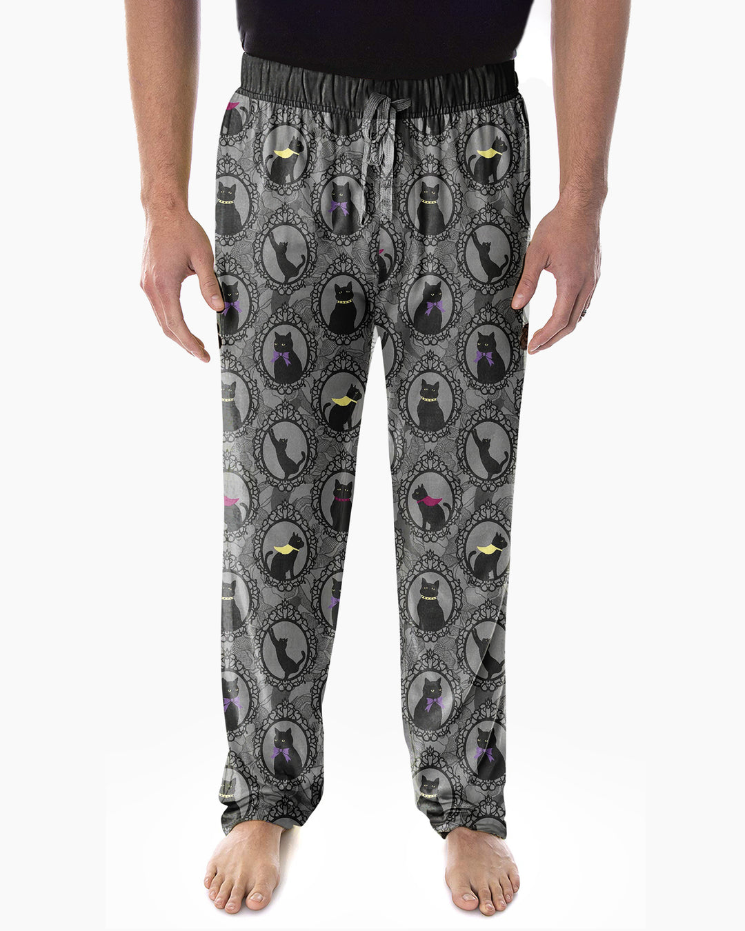 Midnight Cat Parade Bamboo Men's Pajama Set