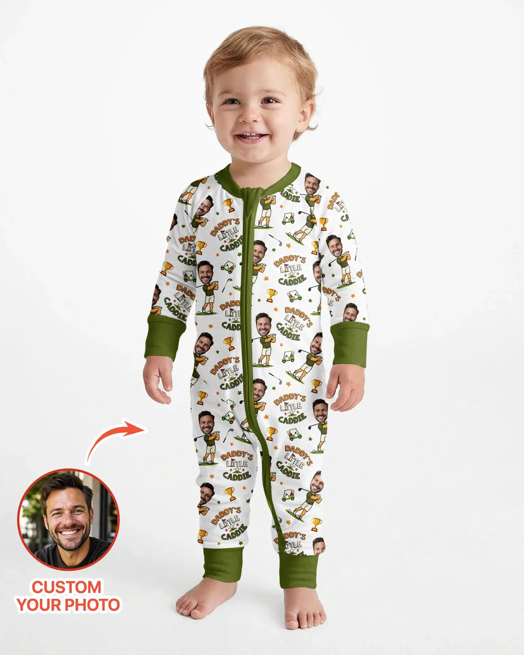 Gerippte Babykleidung mit individuellem Foto - Weich &amp; Skizzenhaft