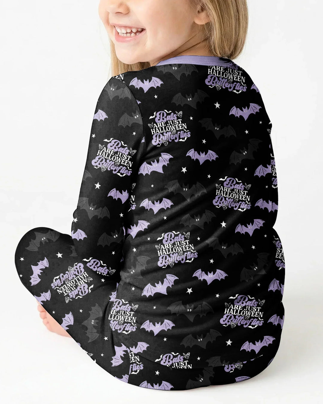 Halloween Butterflies Bamboo Two Piece Long Sleeve Pajama Set