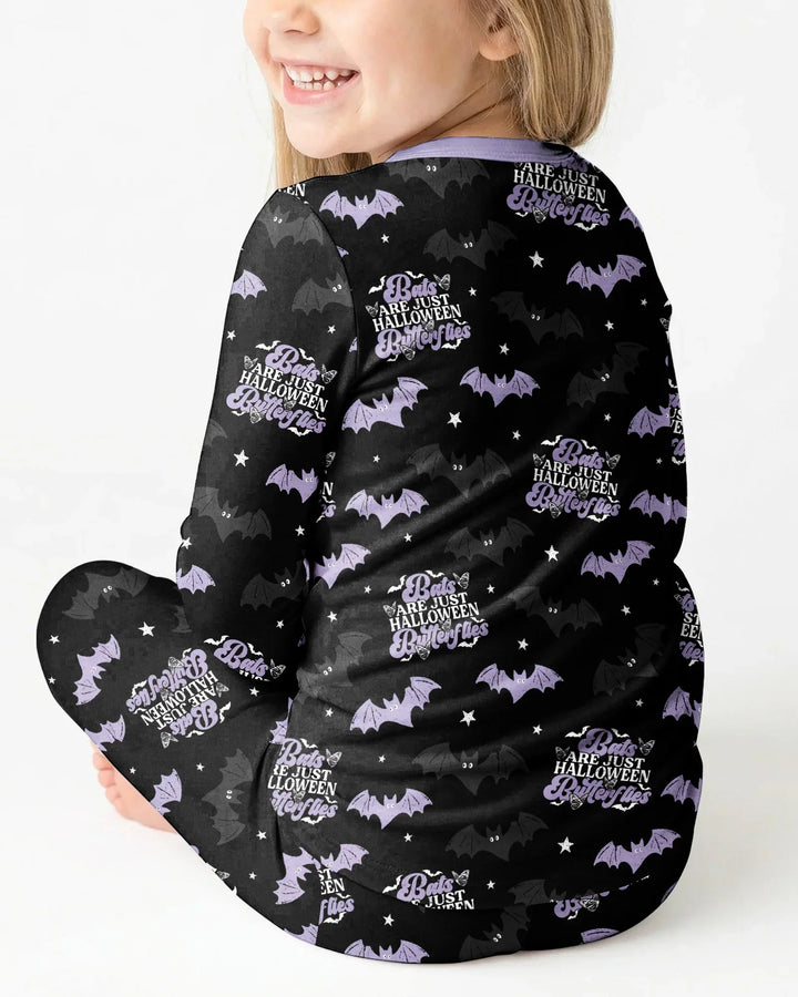 Halloween Butterflies Bamboo Two Piece Long Sleeve Pajama Set