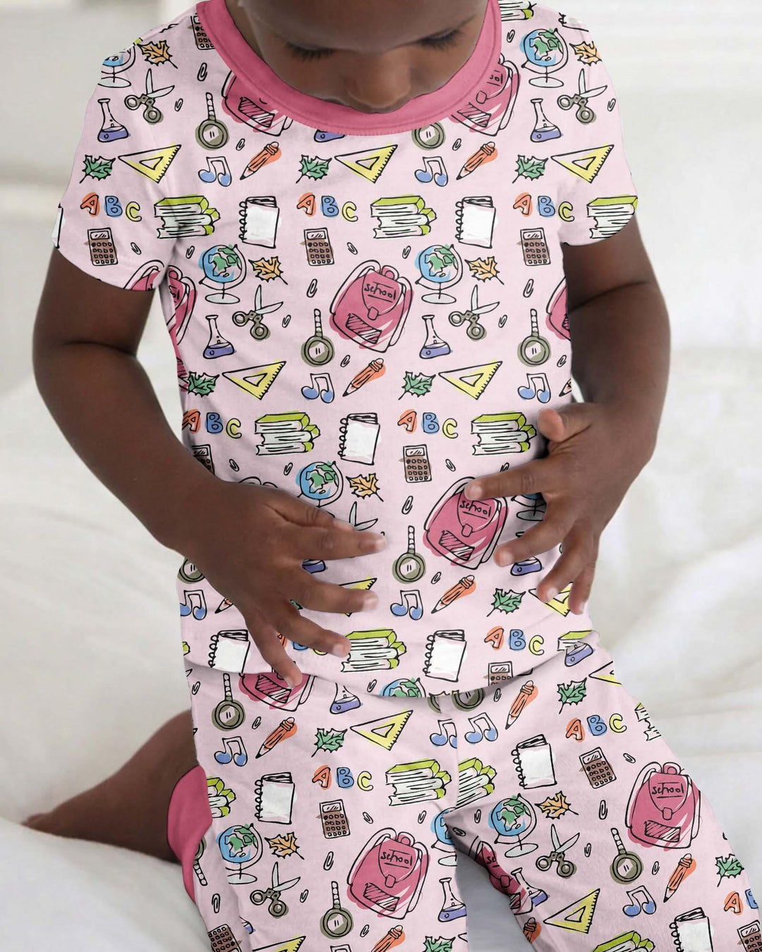 Zweiteiliges, kurzärmliges Pyjama-Set mit Marienkäfern