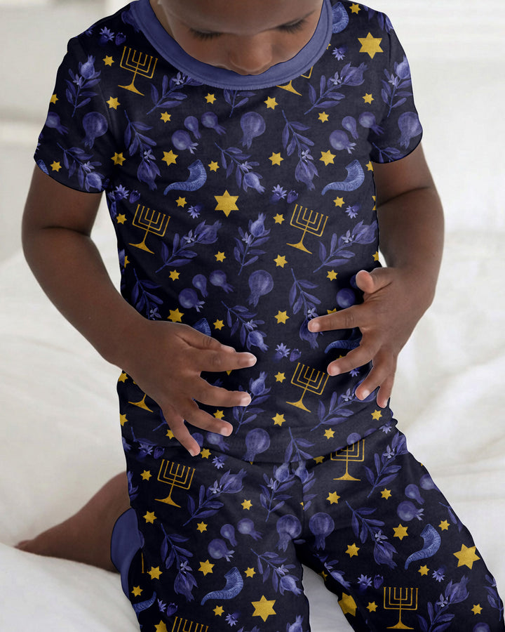 Zweiteiliges, kurzärmliges Pyjama-Set mit Marienkäfern