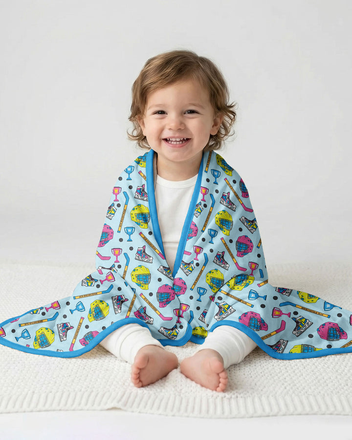 The Ice Hockey Princess Bamboo Blanket