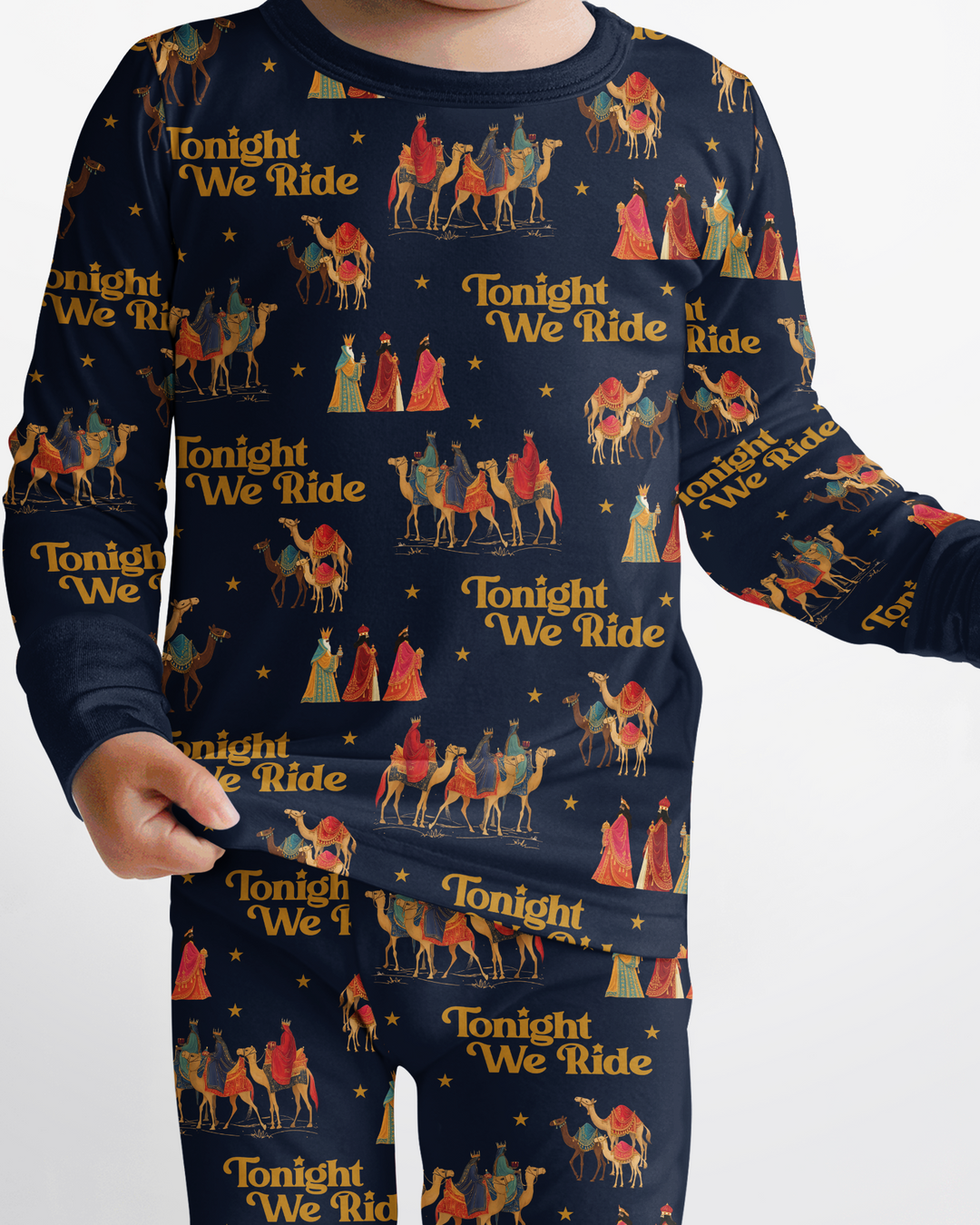 Tonight We Ride Christmas Bamboo Two Piece Long Sleeve Pajama Set
