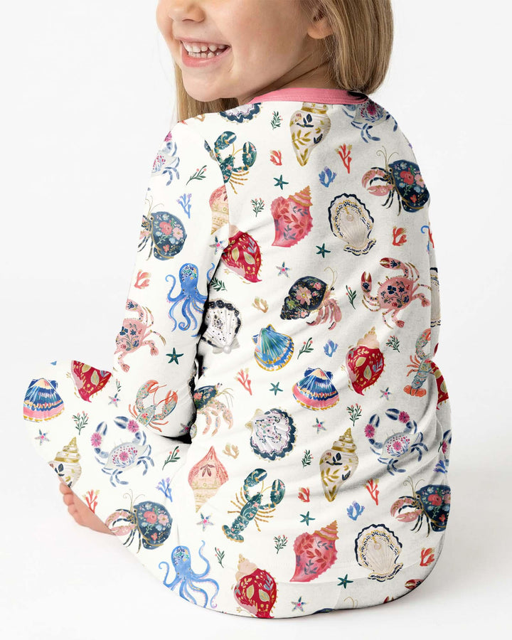 Preppy Coastal Bamboo Two Piece Long Sleeve Pajama Set