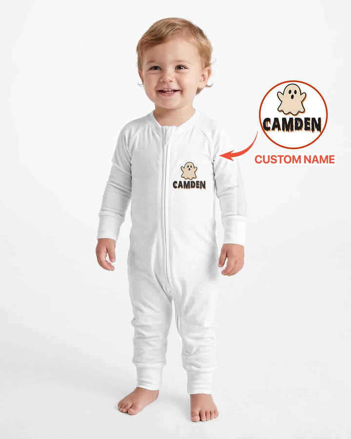 Personalized Ghost Halloween Baby Bamboo Convertible Zippy