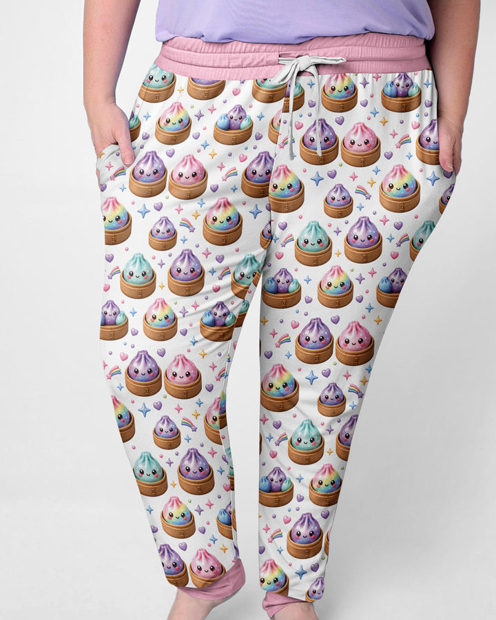Cute Glitter Dumpling Bamboo Women Pajama Set