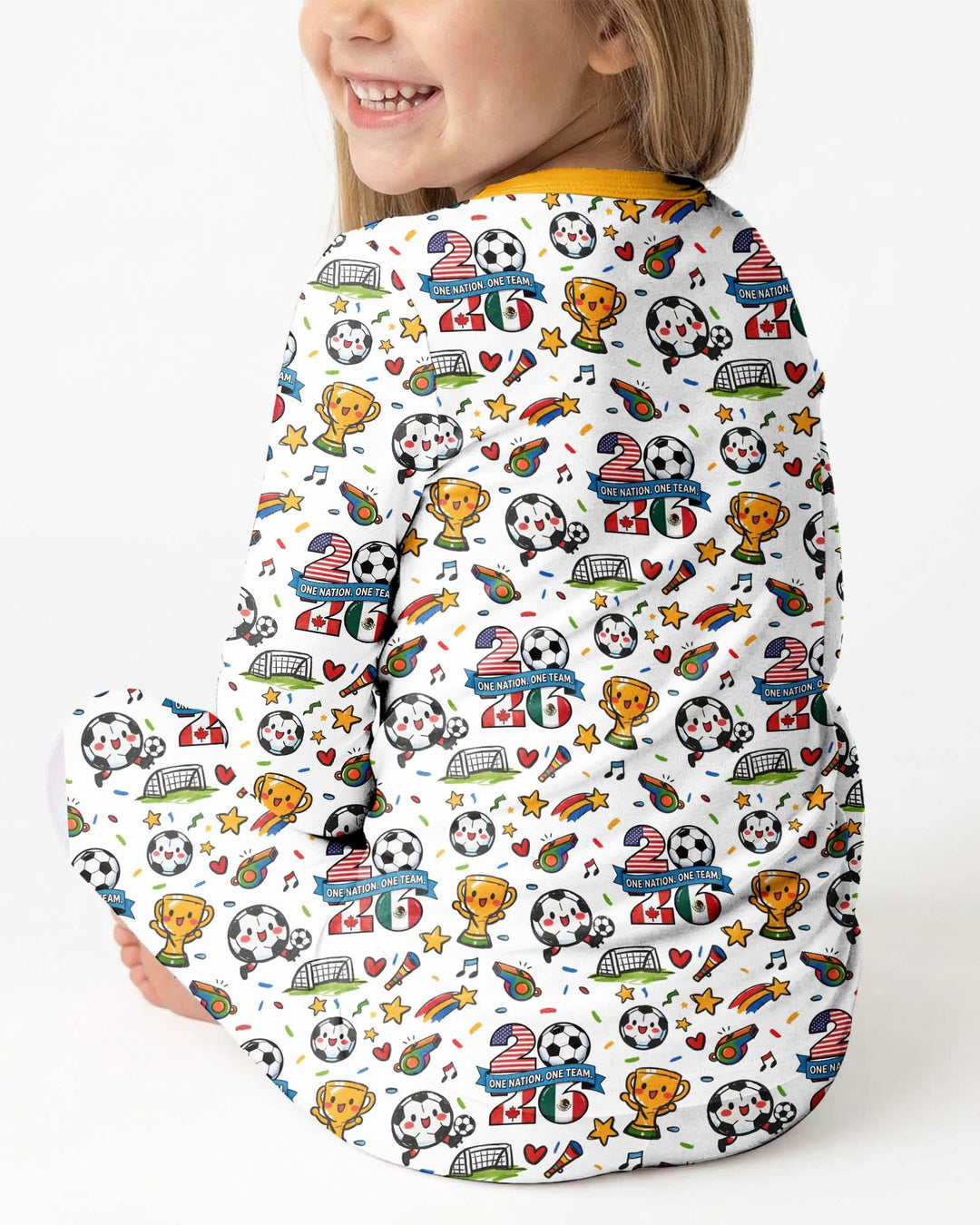 Zweiteiliges Langarm-Pyjama-Set mit Sommerfrüchten