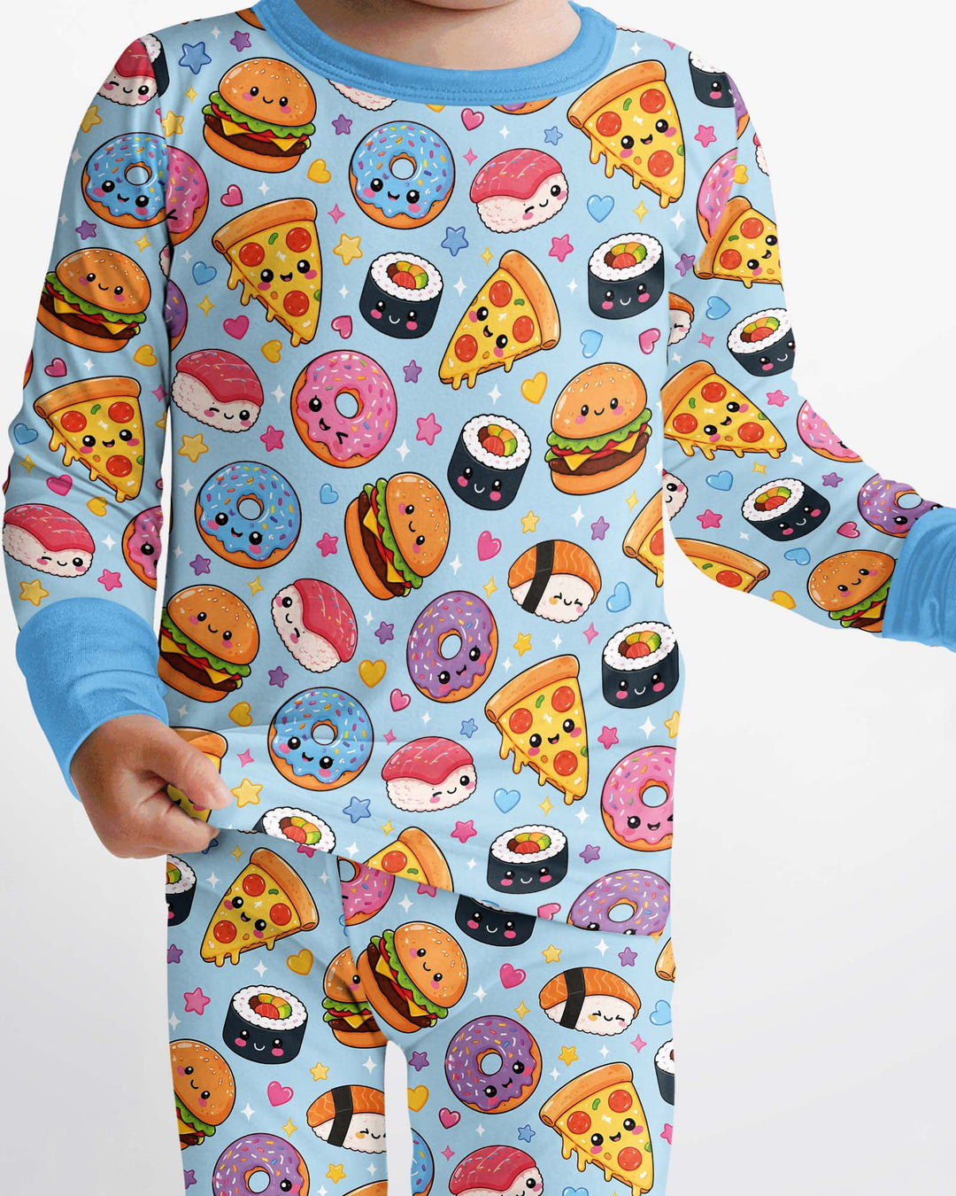 Zweiteiliges Langarm-Pyjama-Set mit Sommerfrüchten