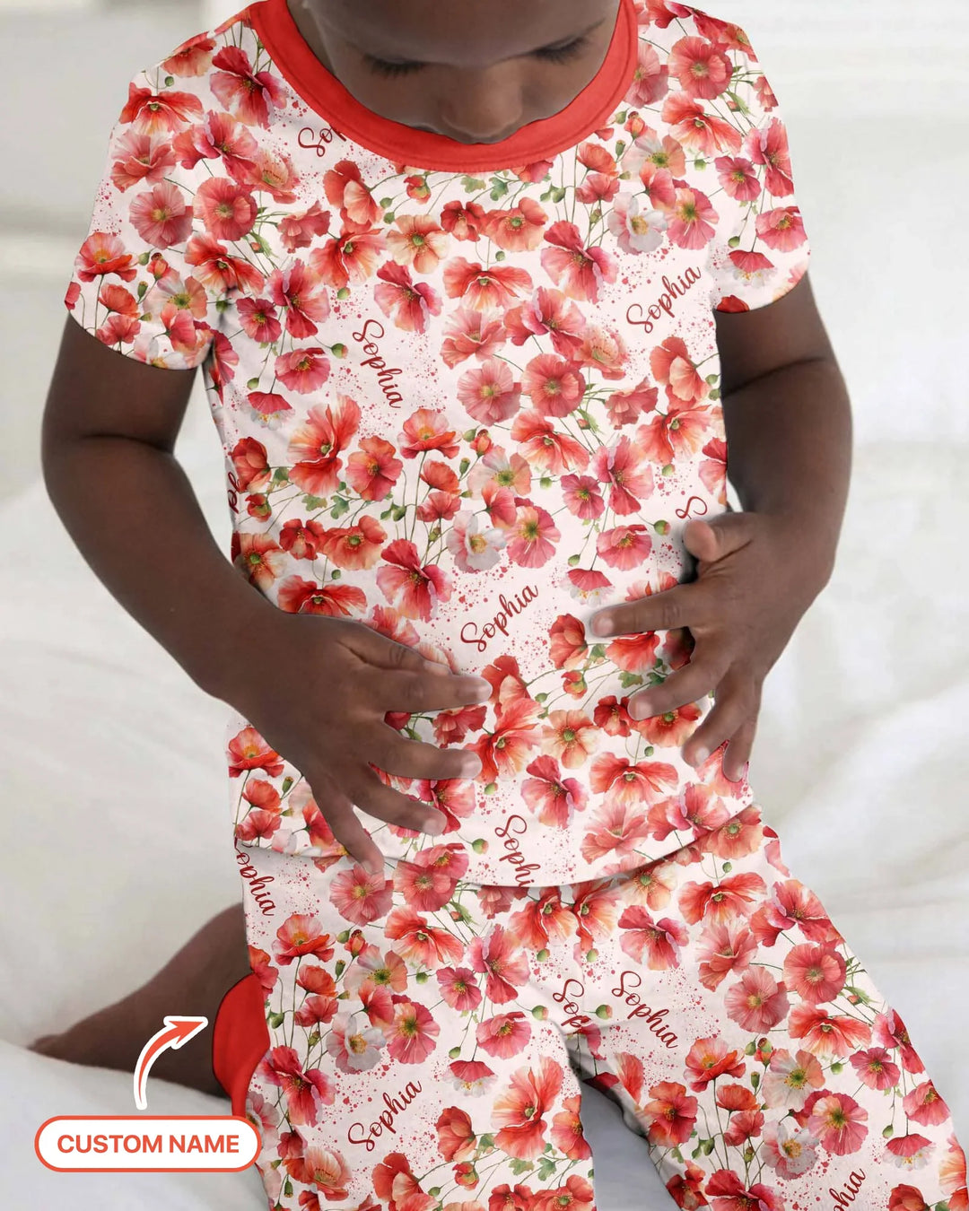 Zweiteiliges, kurzärmliges Pyjama-Set mit Marienkäfern