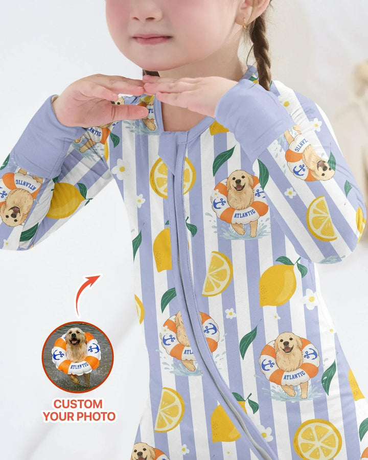 Gerippte Babykleidung mit individuellem Foto - Weich &amp; Skizzenhaft