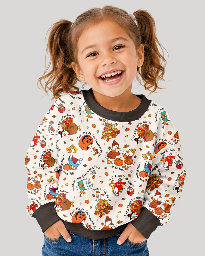 Just A Fall Goose Family Matching Bamboo Crewneck Sweatshirt