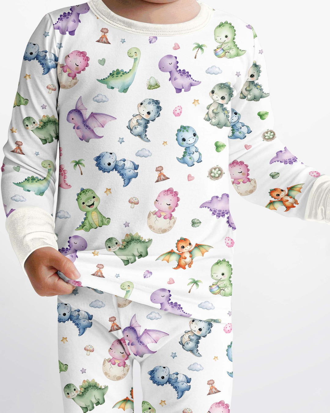 Kawaii Teddy Bamboo Two Piece Long Sleeve Pajama Set