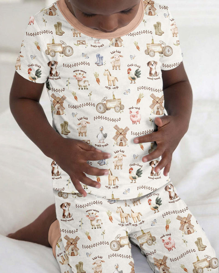 Zweiteiliges, kurzärmliges Pyjama-Set mit Marienkäfern