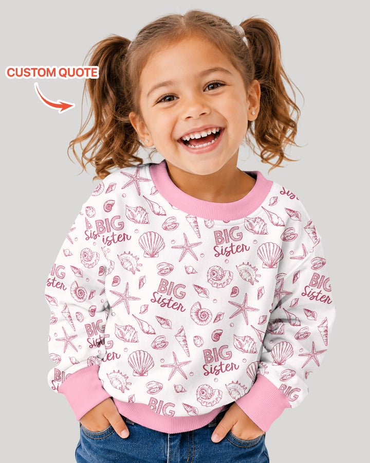 Coquette Seashell Matching Sibling Bamboo Crewneck Sweatshirt