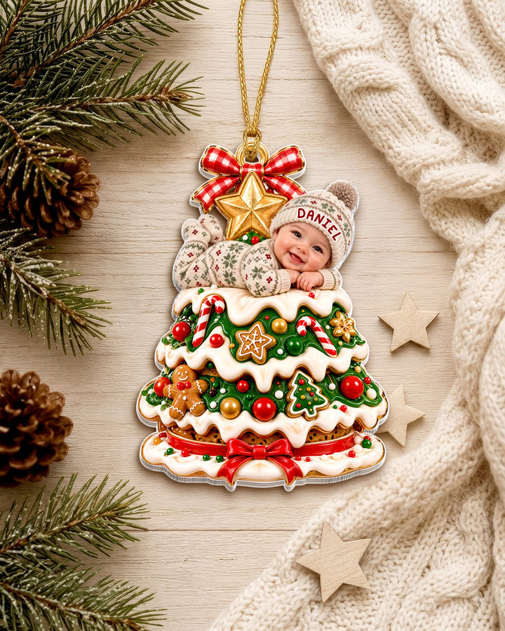 Gingerbread Tree Baby Acrylic Ornament