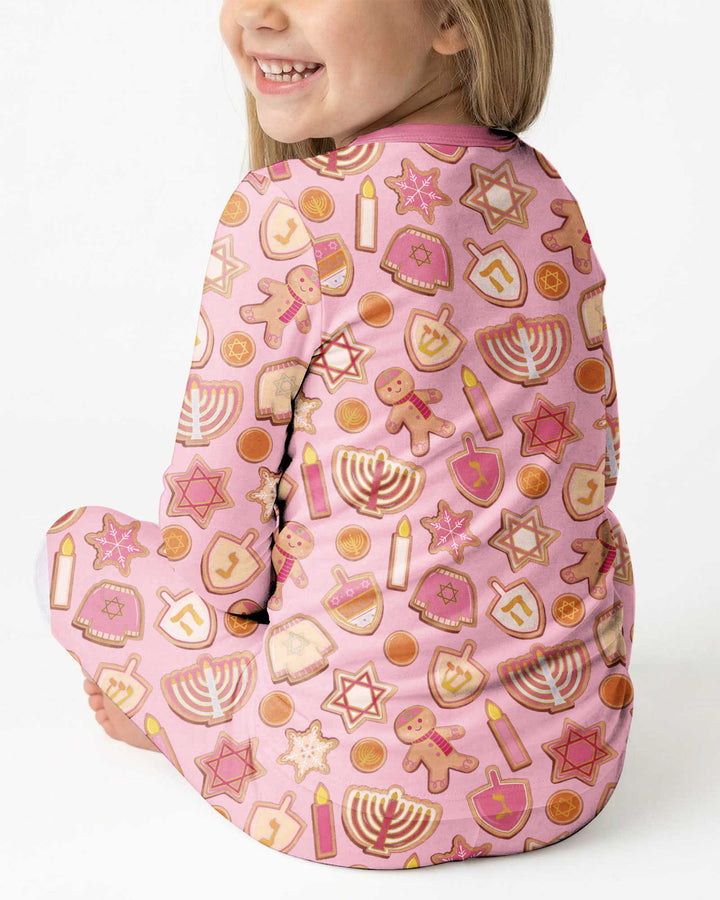 Hanukkah Cookies Bamboo Two Piece Long Sleeve Pajama Set
