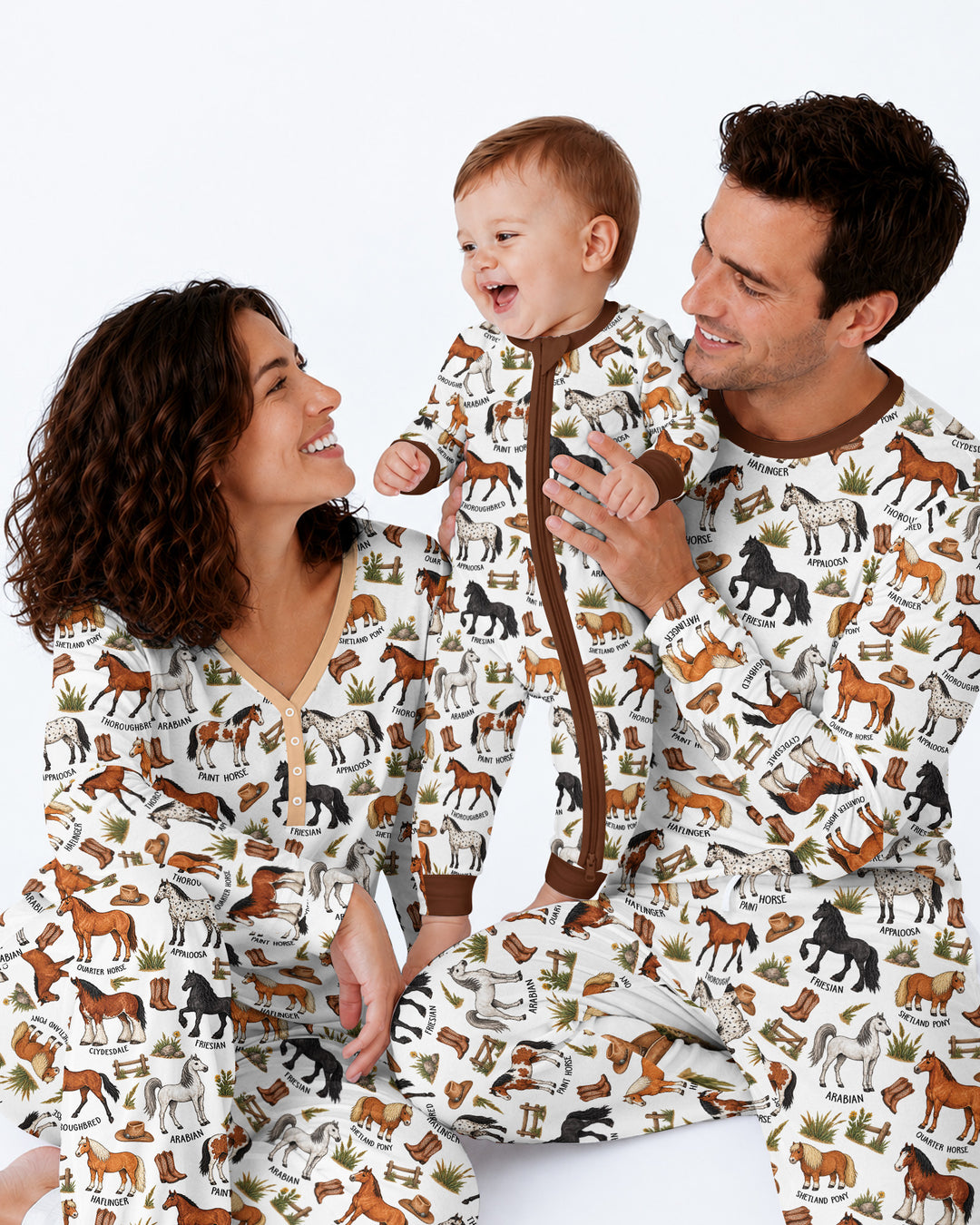 Types Of Horses Bamboo Men's Pajama Set