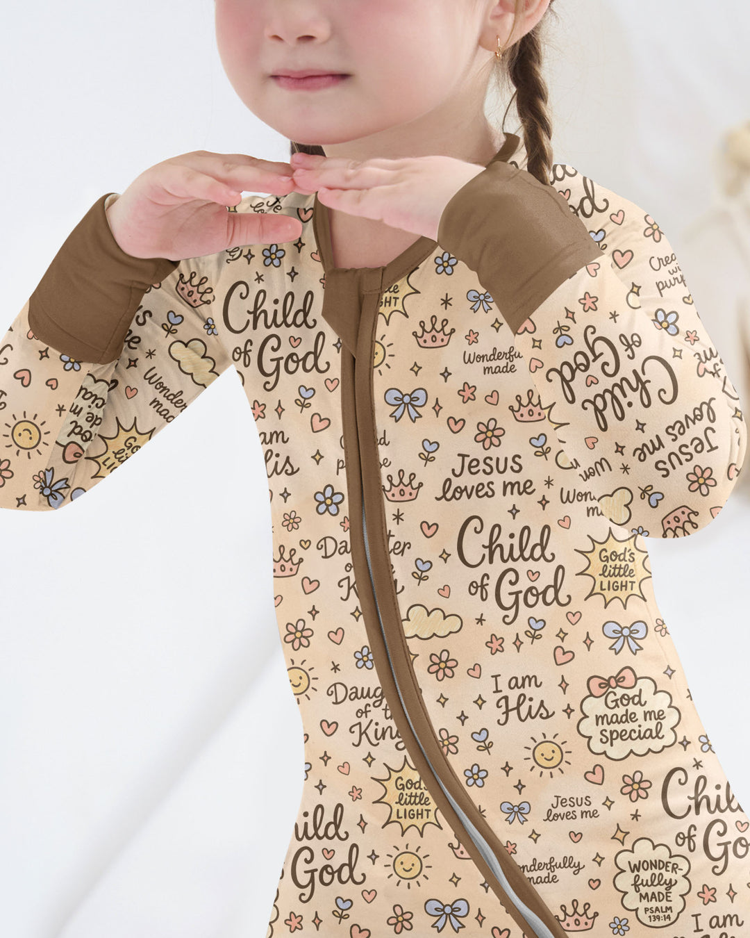Child Of God Jesus Loves Me Bamboo Convertible Zippy