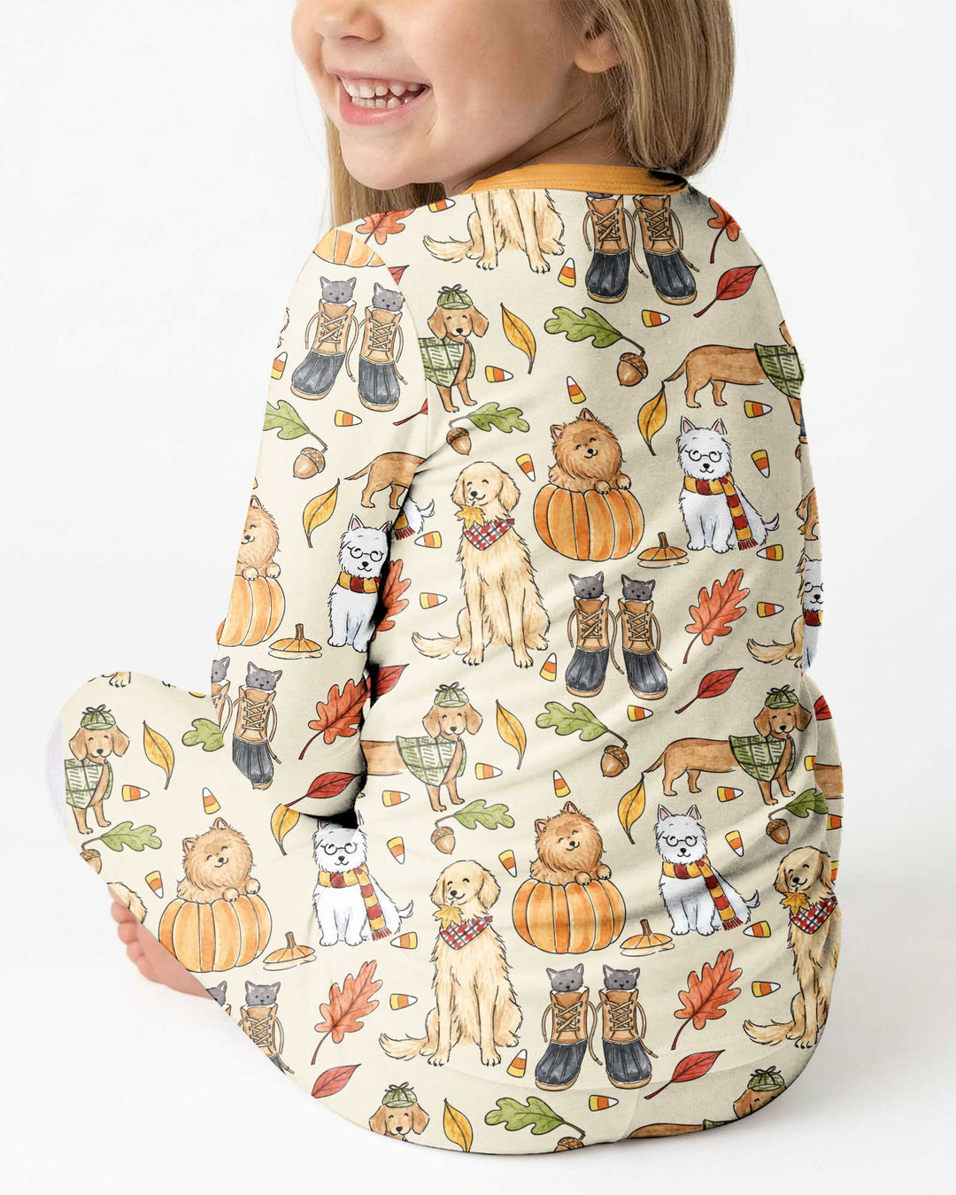 Autumn Paws Bamboo Two Piece Long Sleeve Pajama Set