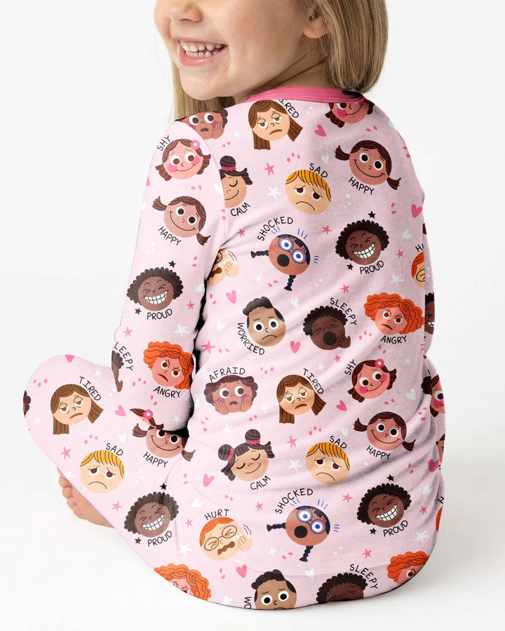 Zweiteiliges Langarm-Pyjama-Set mit Sommerfrüchten