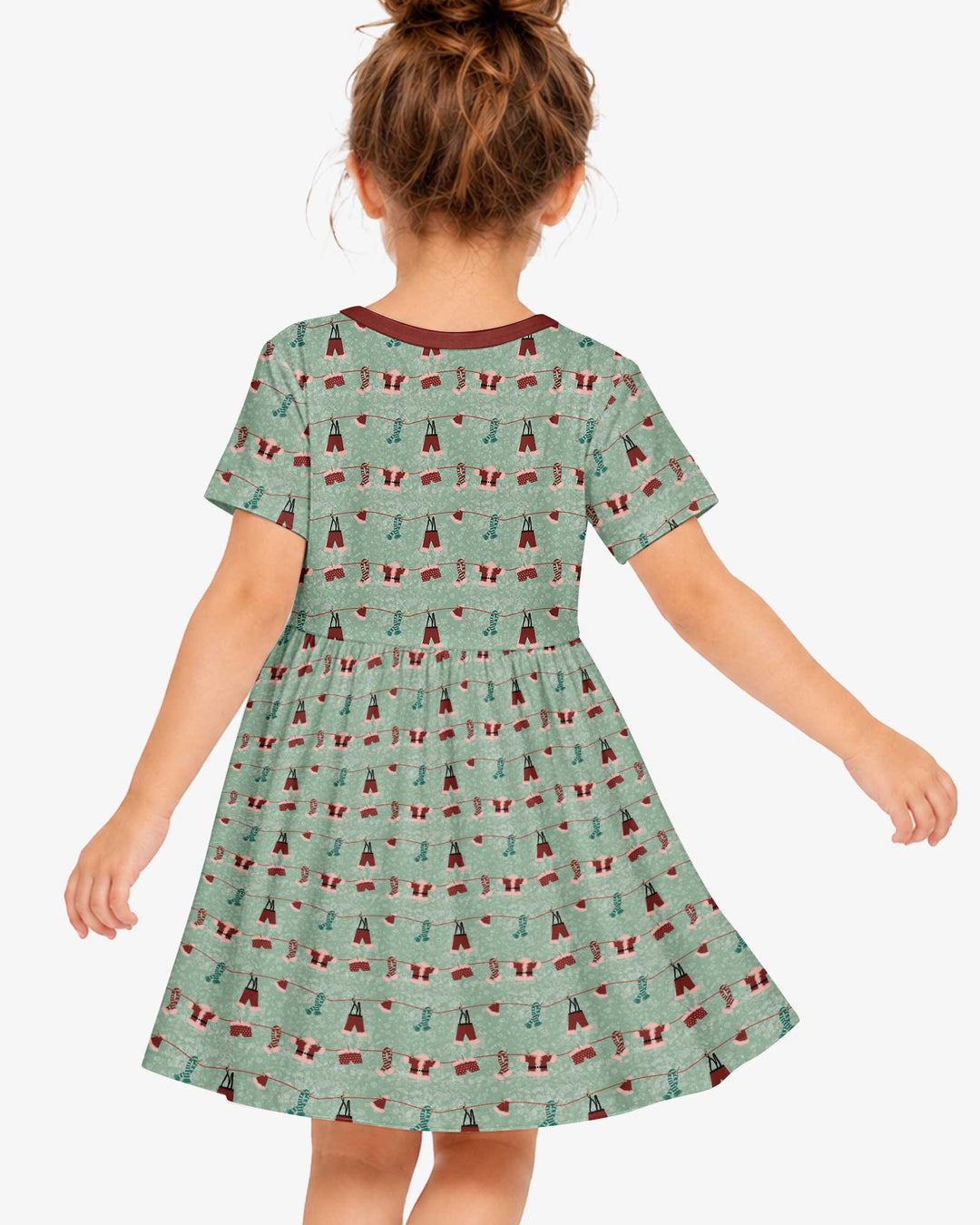 Santa In The Snow Bamboo Twirl Dress