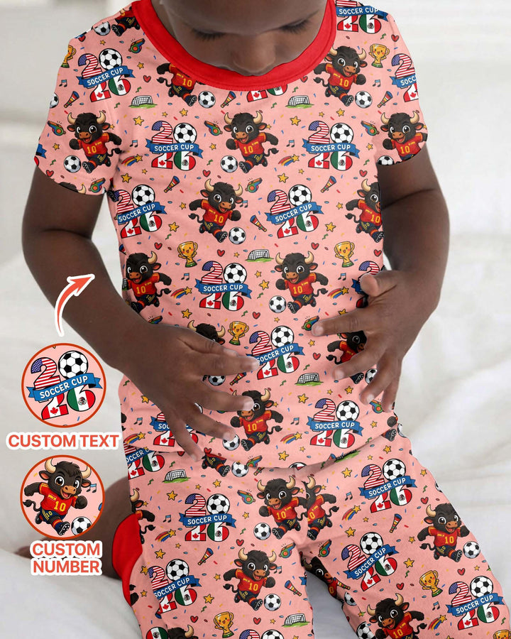 Zweiteiliges, kurzärmliges Pyjama-Set mit Marienkäfern