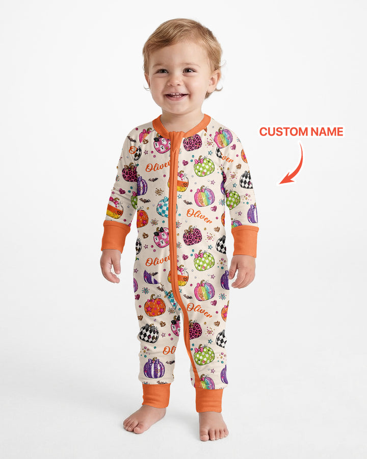 Custom Name Twinkle Pumpkin Bamboo Convertible Zippy