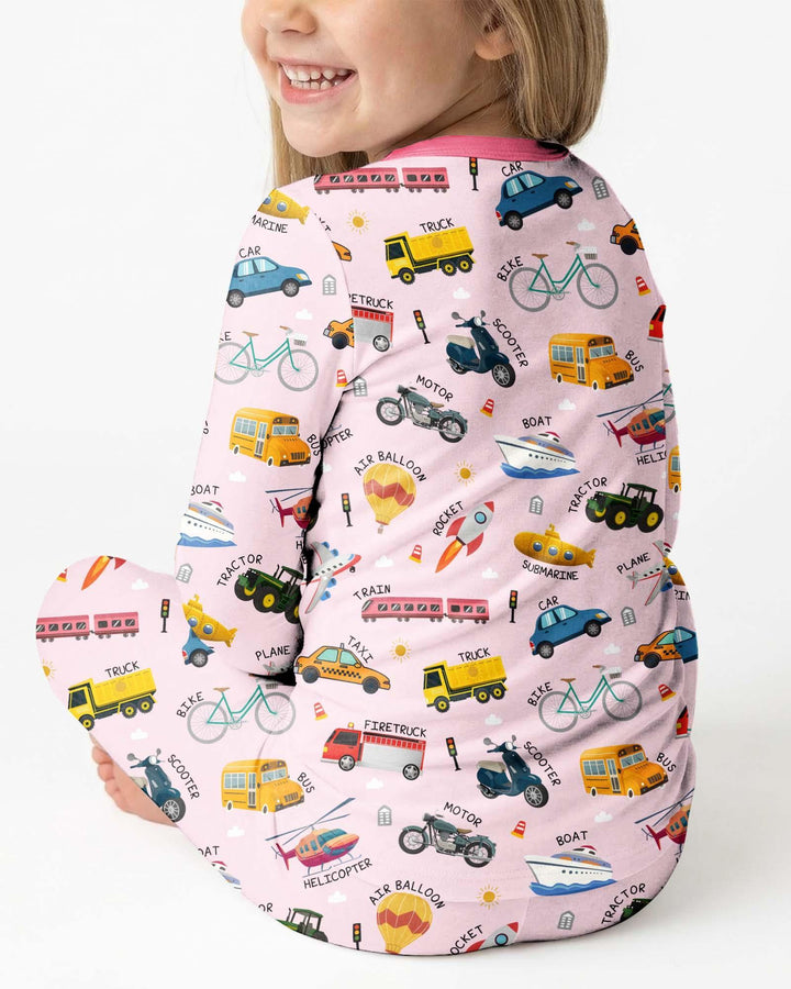 Zweiteiliges Langarm-Pyjama-Set mit Sommerfrüchten